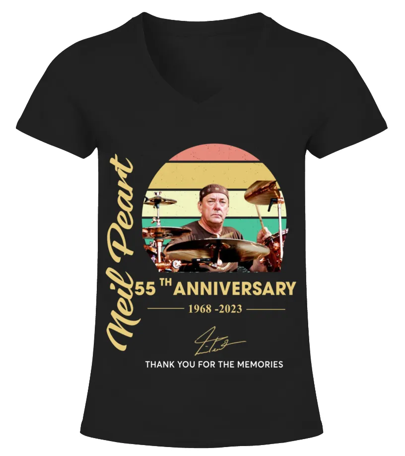 NEIL PEART 55TH ANNIVERSARY Camiseta cuello pico Mujer